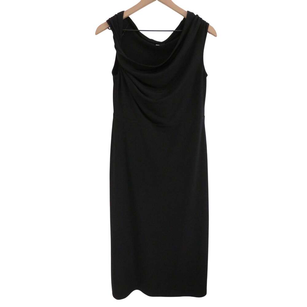 The Occasion Old Navy Women Sz M Black One Shoulder Midi Dress Elegant Cocktail